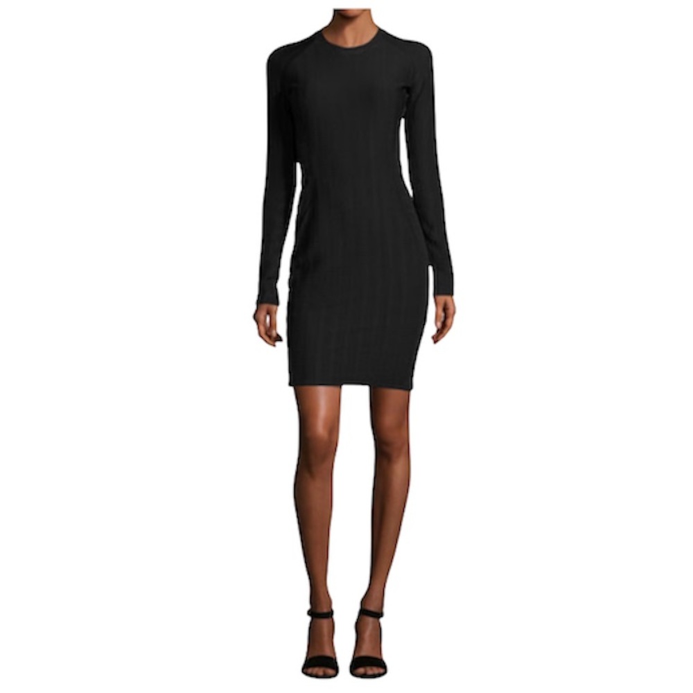 Rag & Bone Ada Dress Textured Black New Small $495